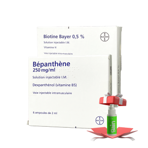 آمپول بیوتین بپانتن بایر آلمان Biotine and Bepanthene ampoule Bayer